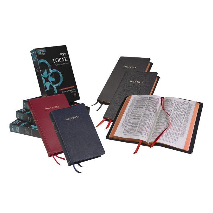 Cambridge ESV Topaz Reference Bible, Dark Blue Goatskin