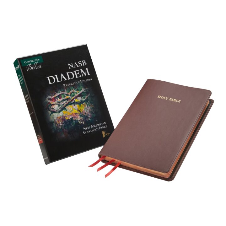 Cambridge NASB Diadem Reference Bible, Dark Brown Edge-Lined Calfskin Leather, Red-letter Text