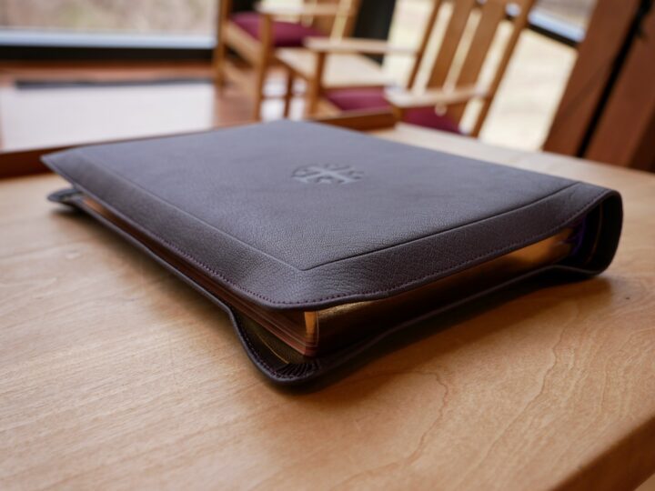 Schuyler Quentel ESV, Full Yapp Dark Purple Goatskin Bible