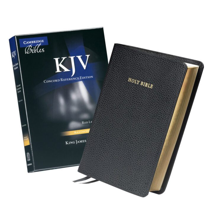 Cambridge KJV Concord Reference Bible, Black Calf Split - RED Letter