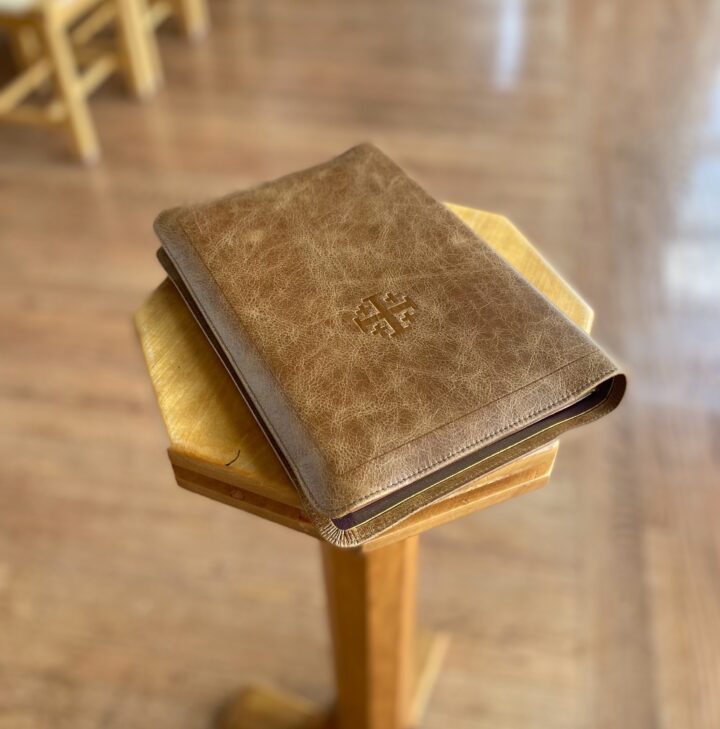 Schuyler Canterbury KJV, Full Yapp Desert Camel Calfskin Bible – PREORDER - Image 3