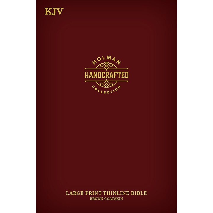 Holman KJV Large Print Thinline Bible, Holman Handcrafted Collection, Brown Premium Goatskin - Image 2