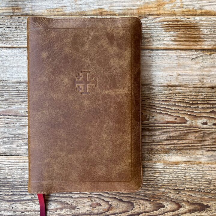 Schuyler Canterbury KJV, Full Yapp Desert Camel Calfskin Bible – PREORDER - Image 4