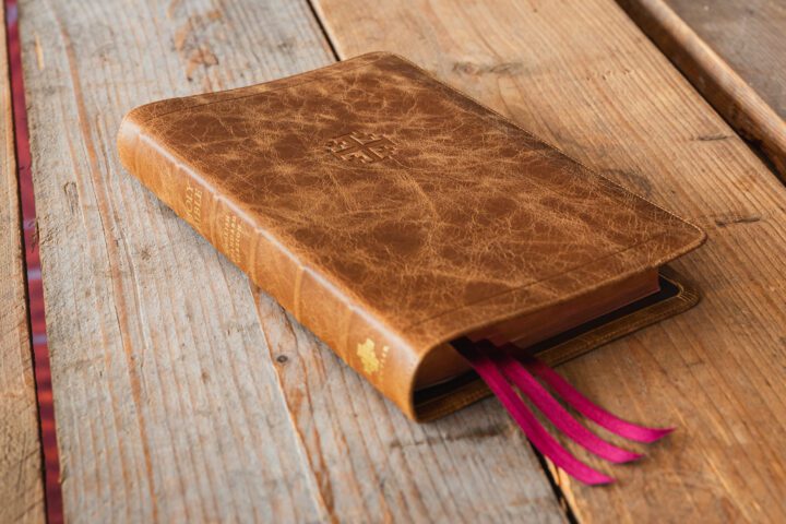 Schuyler Quentel ESV, Full Yapp Desert Camel Calfskin Bible